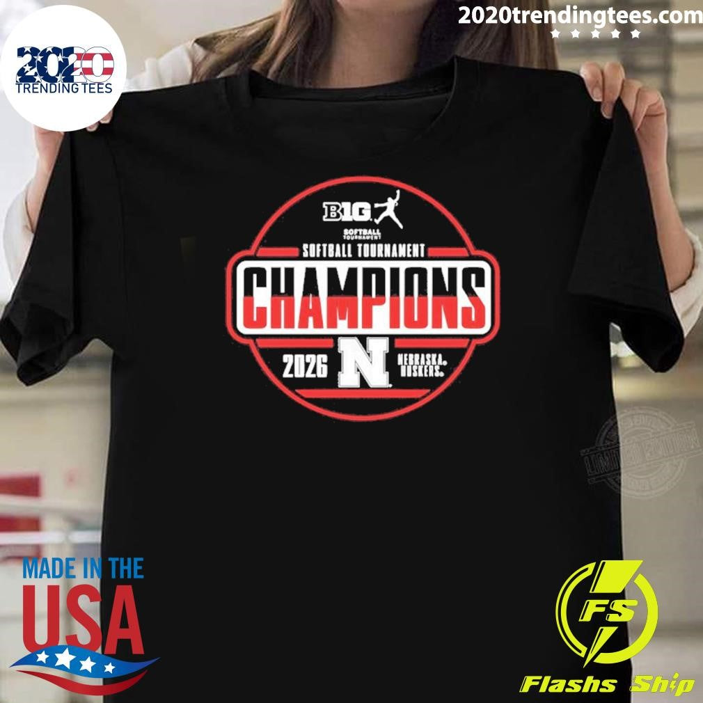 Nebraska Huskers 2026 Big Ten Softball Tournament Champions Locker Room Shirt