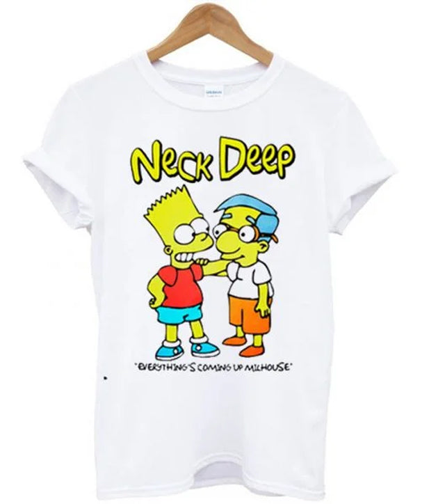 Neck Deep Bart Simpson T-Shirt Hoodie, Sweatshirt | PureTeeCo.com