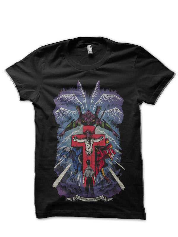 Neon Genesis Evangelion Black T-Shirt Style005 Hoodie, Sweatshirt | PureTeeCo.com