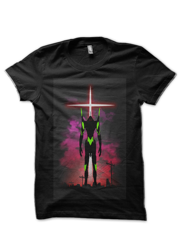 Neon Genesis Evangelion Black T-Shirt Hoodie, Sweatshirt | PureTeeCo.com