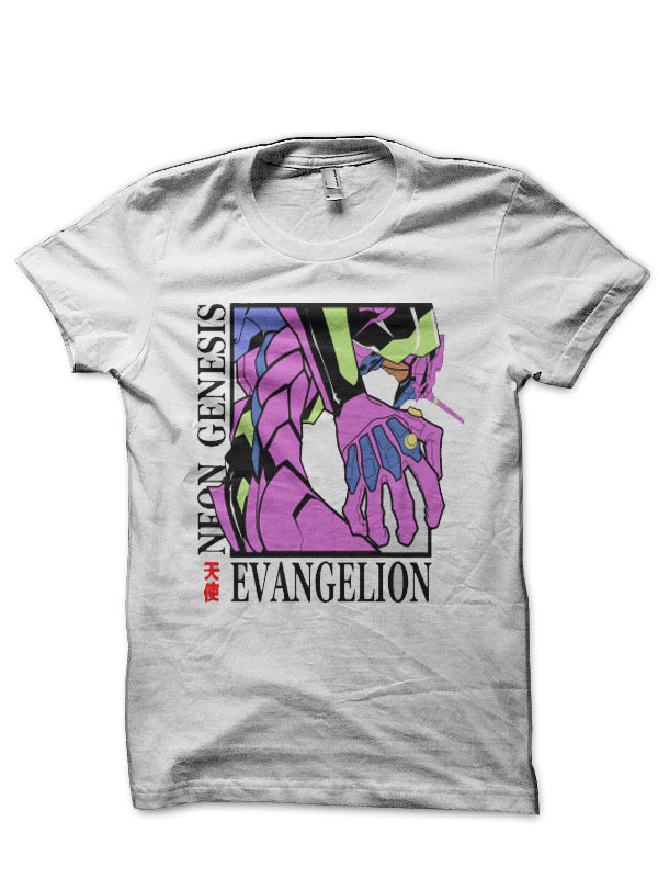 Neon Genesis Evangelion White T-Shirt Style001 Hoodie, Sweatshirt | PureTeeCo.com