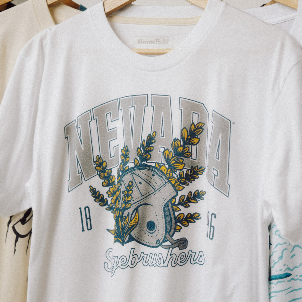 Nevada Football Est. 1896 Sagebrushers Retro Tee Hoodie, Sweatshirt | PureTeeCo.com (Image 2)