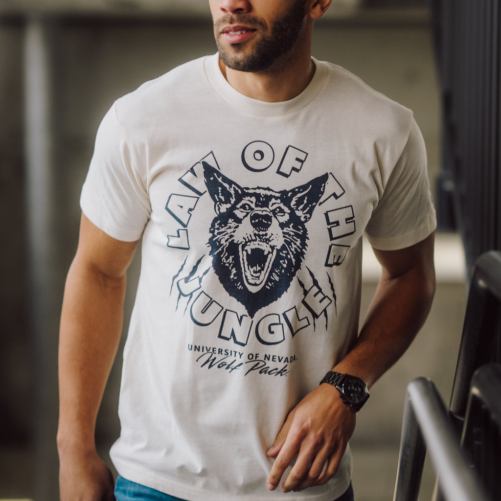 Nevada Wolf Pack "Law of the Jungle" Vintage Tee Hoodie, Sweatshirt | PureTeeCo.com (Image 2)