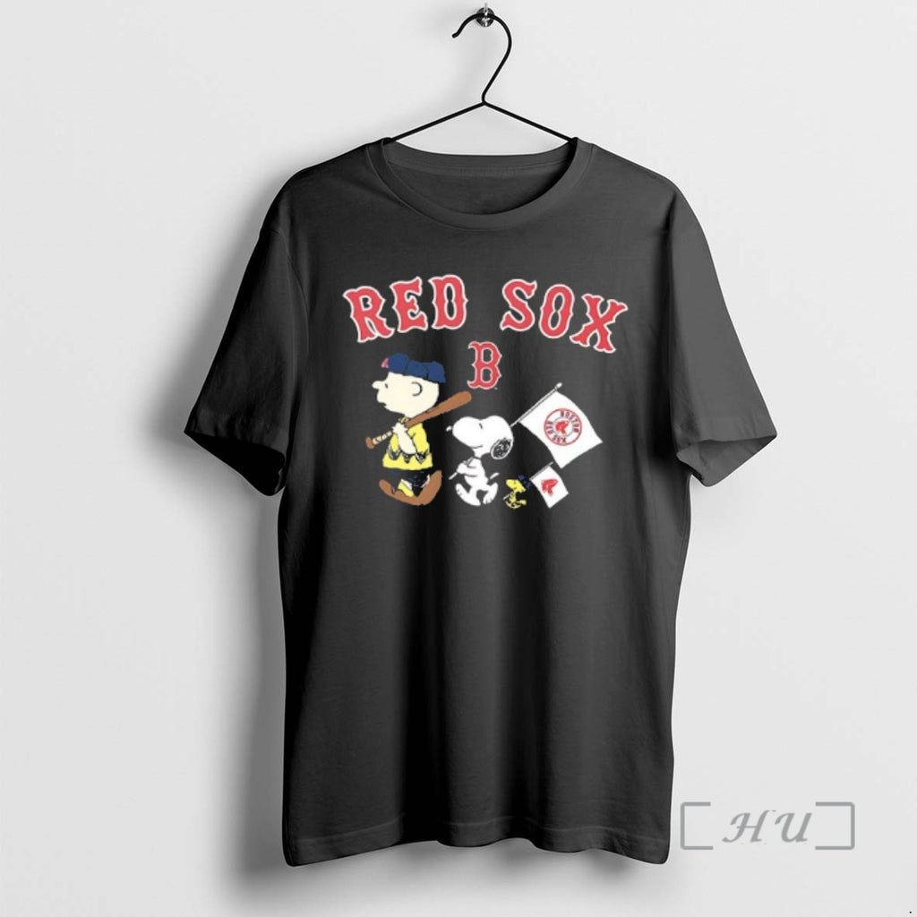 New Boston Red Sox X Peanuts Flag 2 Sided T-Shirts, Hoodie, Sweatshirt | PureTeeCo.com