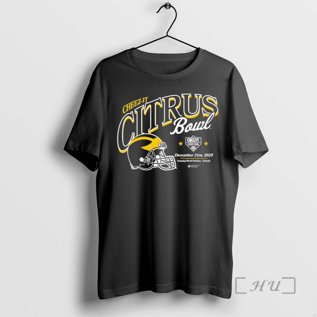 New Cheez It Citrus Bowl 2025 Michigan Wolverines Football Helmet T-Shirts, Hoodie, Sweatshirt | PureTeeCo.com