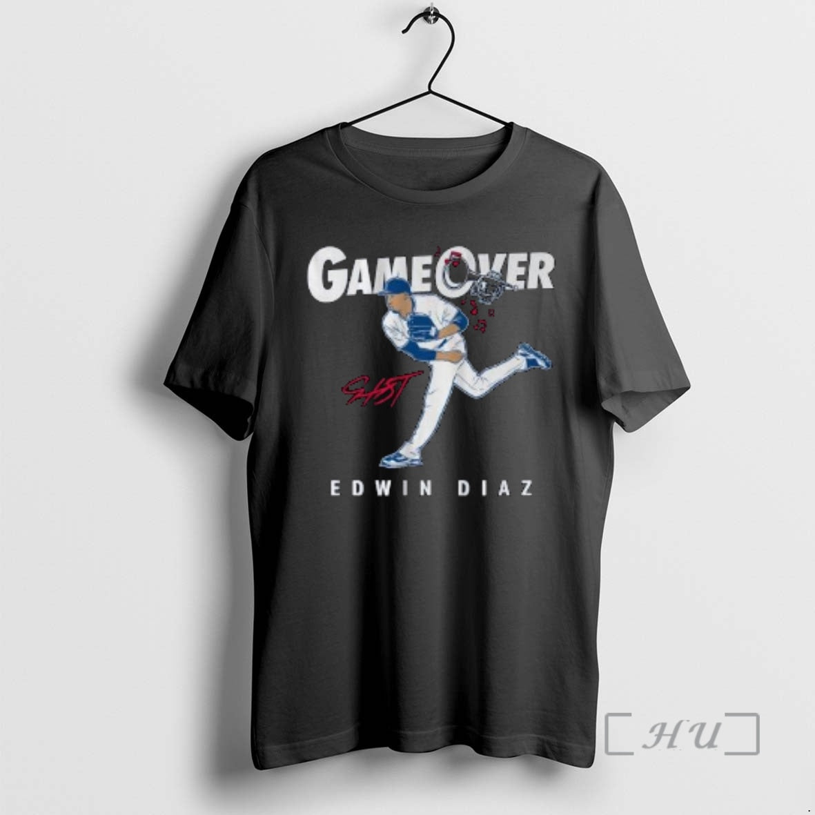 New Edwin Diaz Game Over Los Angeles Signature Circle Black T-Shirts, Hoodie, Sweatshirt | PureTeeCo.com