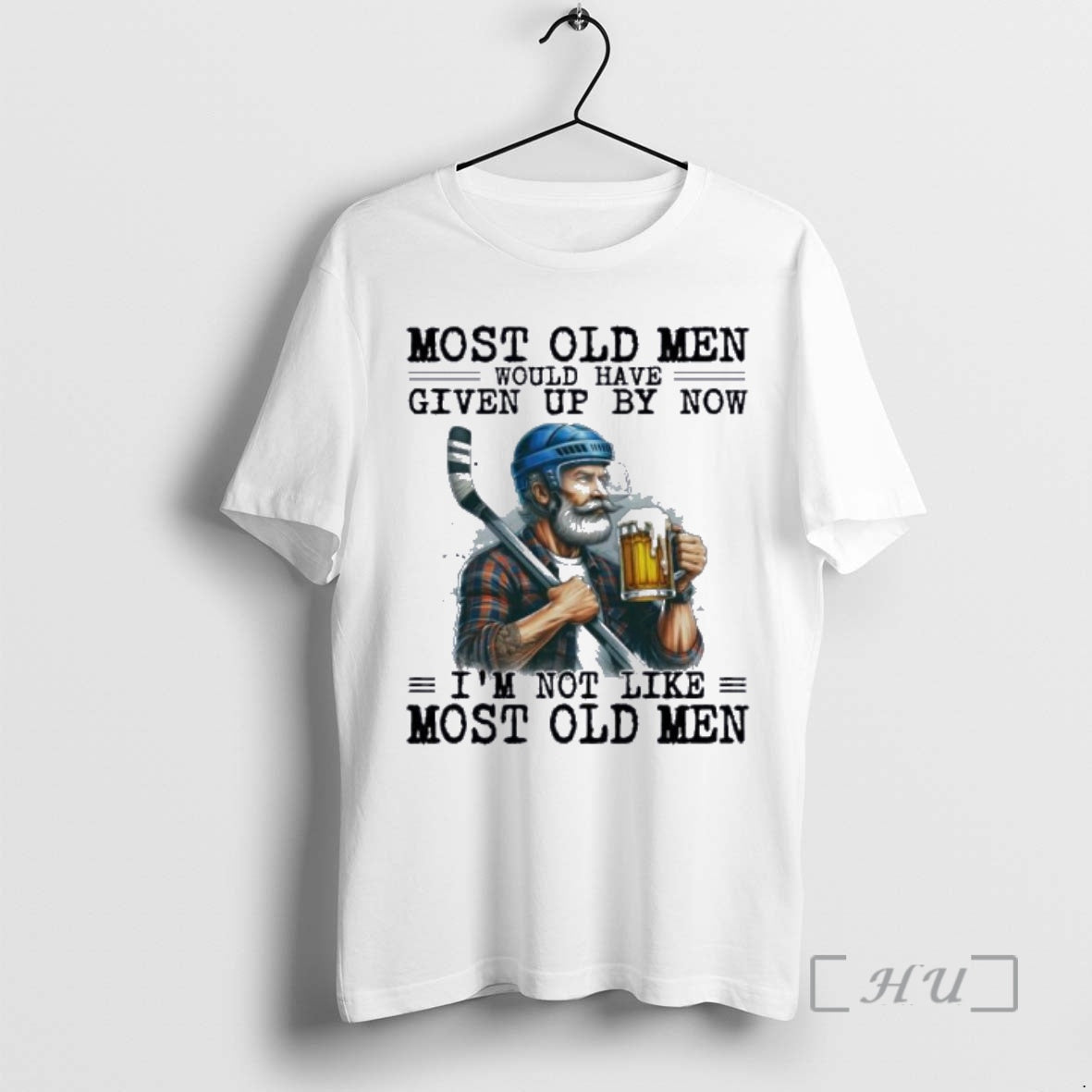 New Hockey Beer Most Old Men Would Have Given Up By Now Premium T Shirts Hoodie, Sweatshirt | PureTeeCo.com