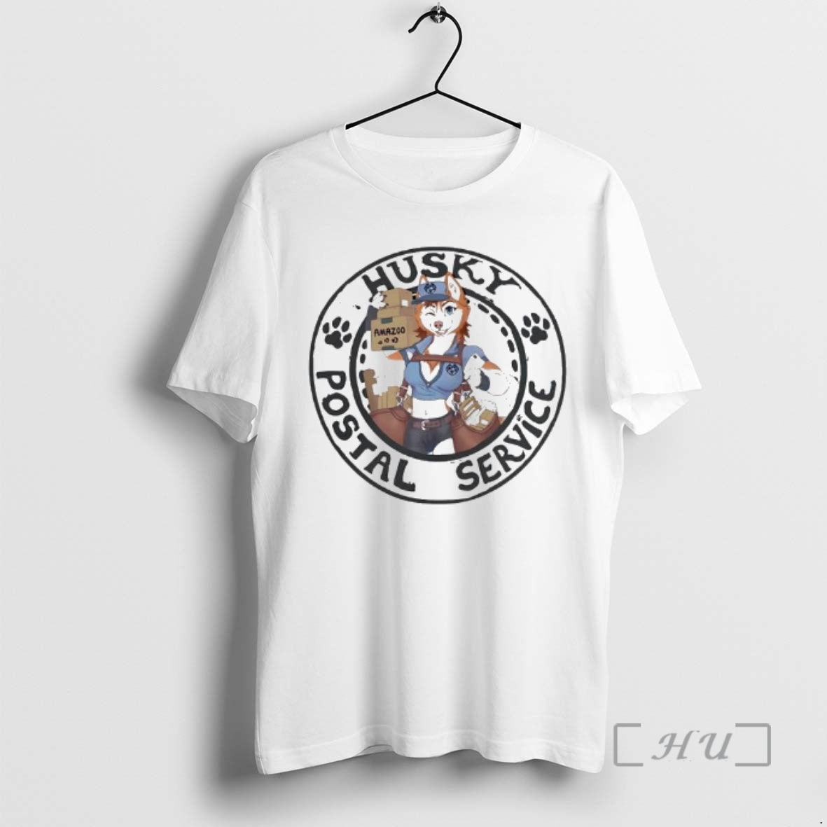 New Husky Postal Service Wolf Character Graphic T-Shirts, Hoodie, Sweatshirt | PureTeeCo.com