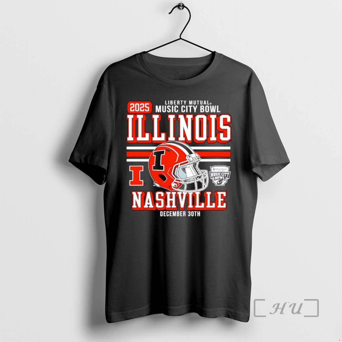 New Illinois Football 2025 Music City Bowl Helmet Christmas T-Shirts, Hoodie, Sweatshirt | PureTeeCo.com