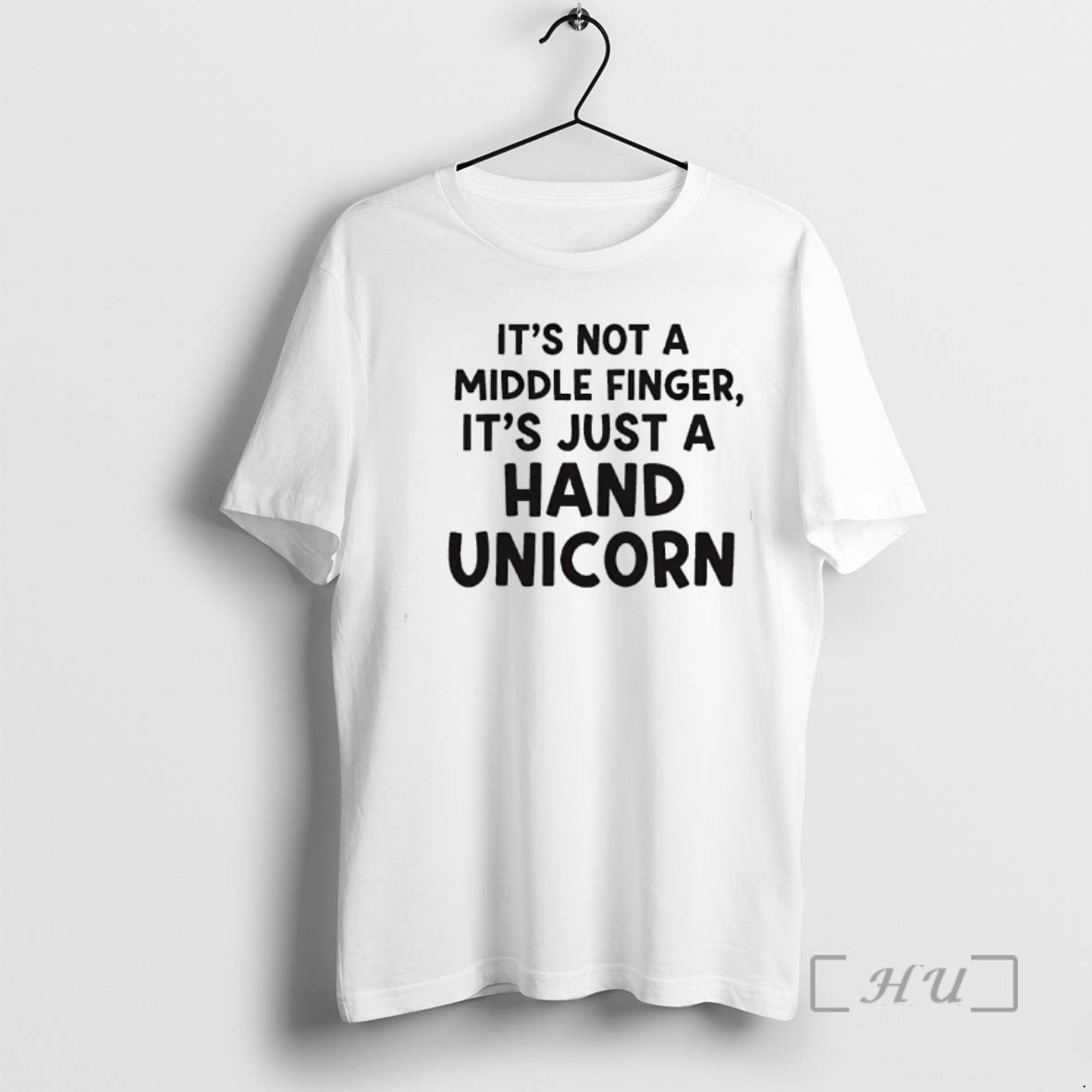 New Its Not A Middle Finger Im Just Making A Hand Unicorn Text Premium T-Shirts, Hoodie, Sweatshirt | PureTeeCo.com