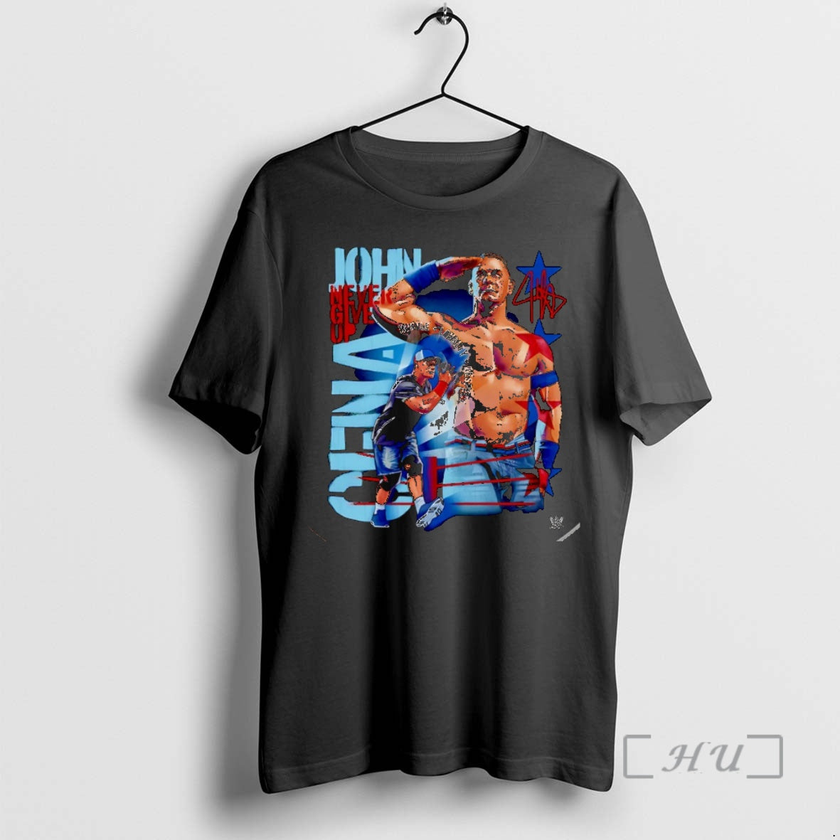 New John Cena Never Give Up Salute Signature Christmas T-Shirts, Hoodie, Sweatshirt | PureTeeCo.com
