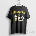 New Milwaukee Brewers X Peanuts Flag 2 Sided T-Shirts, Hoodie, Sweatshirt | PureTeeCo.com