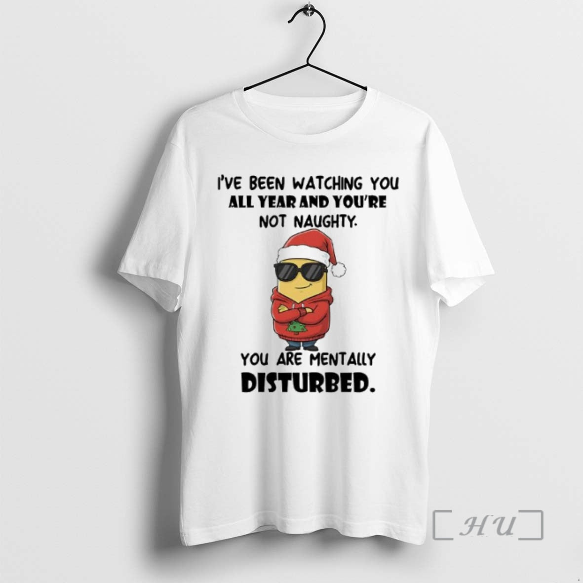 New Minion Santa Ive Been Watching You All Year And Youre Not Naughty You Are T-Shirts, Hoodie, Sweatshirt | PureTeeCo.com