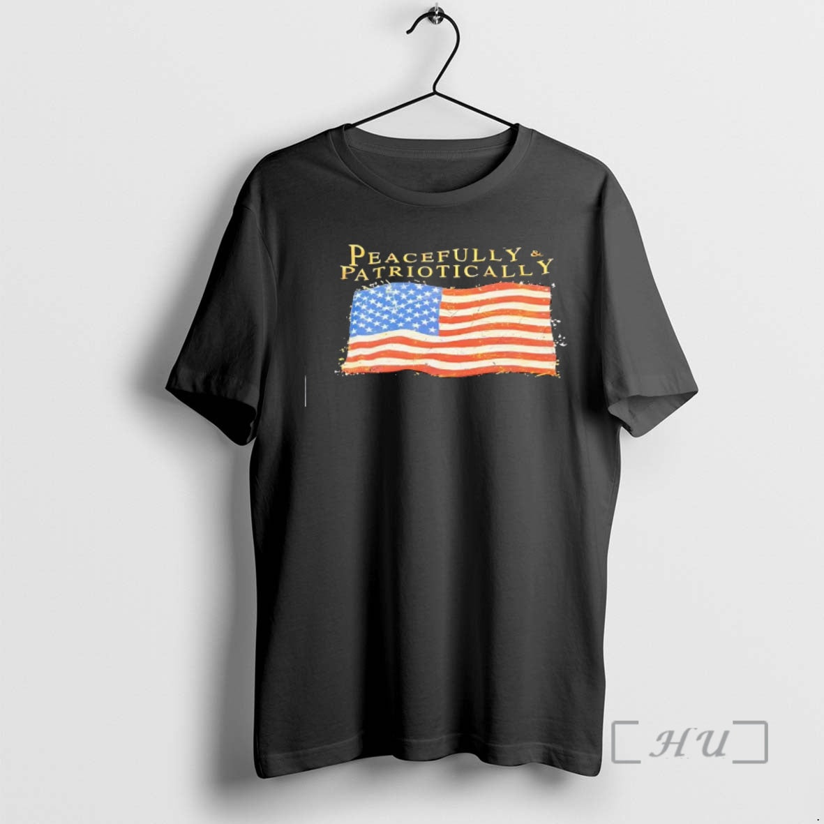 New Peacefully Patriotically American Flag Graphic T-Shirts, Hoodie, Sweatshirt | PureTeeCo.com