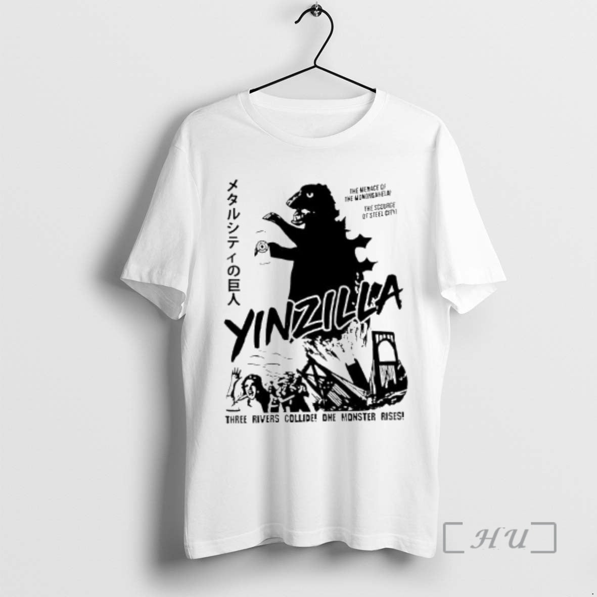 New Pittsburgh Gold Yinzilla Three Rivers Collide One Monster Rises T-Shirts, Hoodie, Sweatshirt | PureTeeCo.com