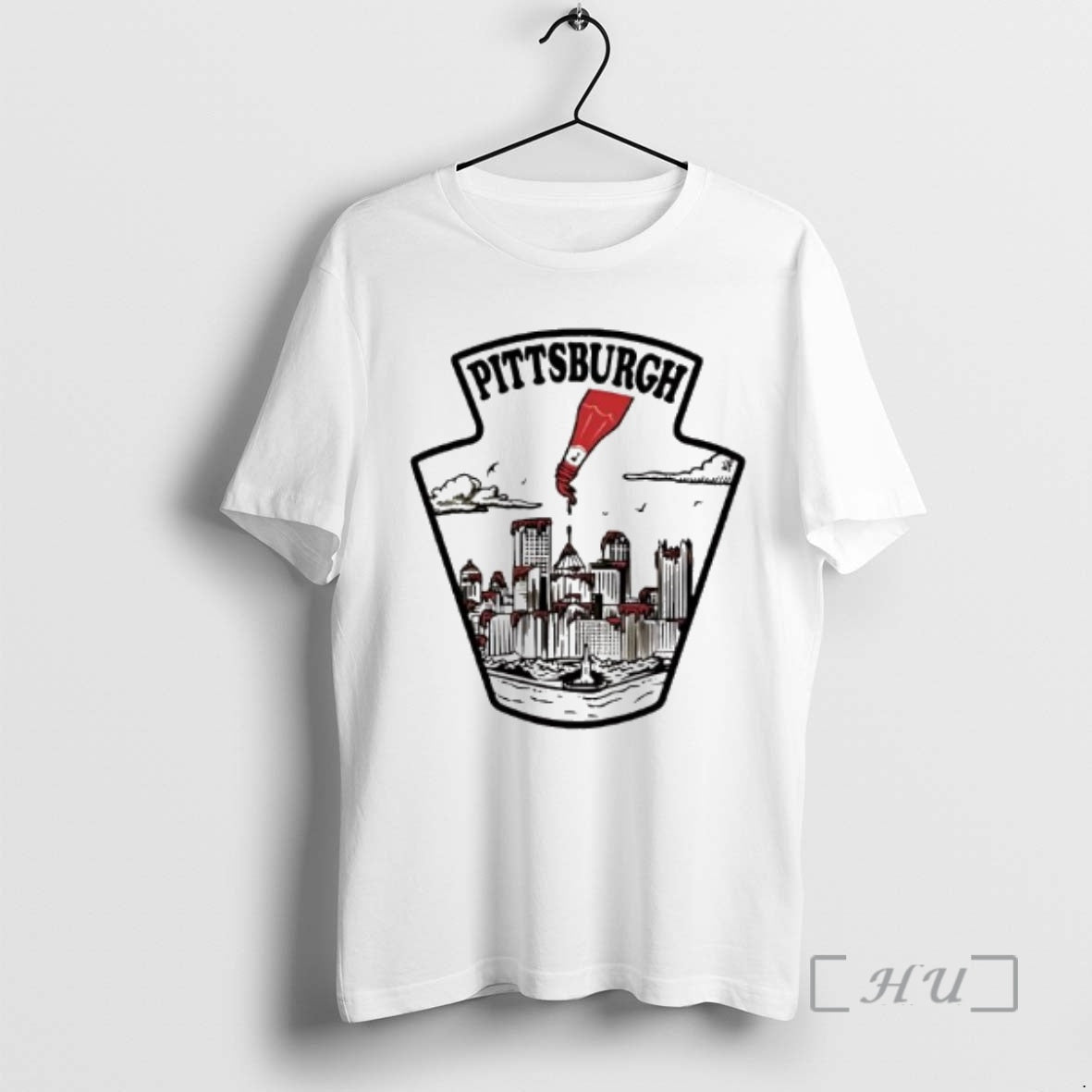 New Pittsburgh Natural Bottle Skyline T-Shirts, Hoodie, Sweatshirt | PureTeeCo.com