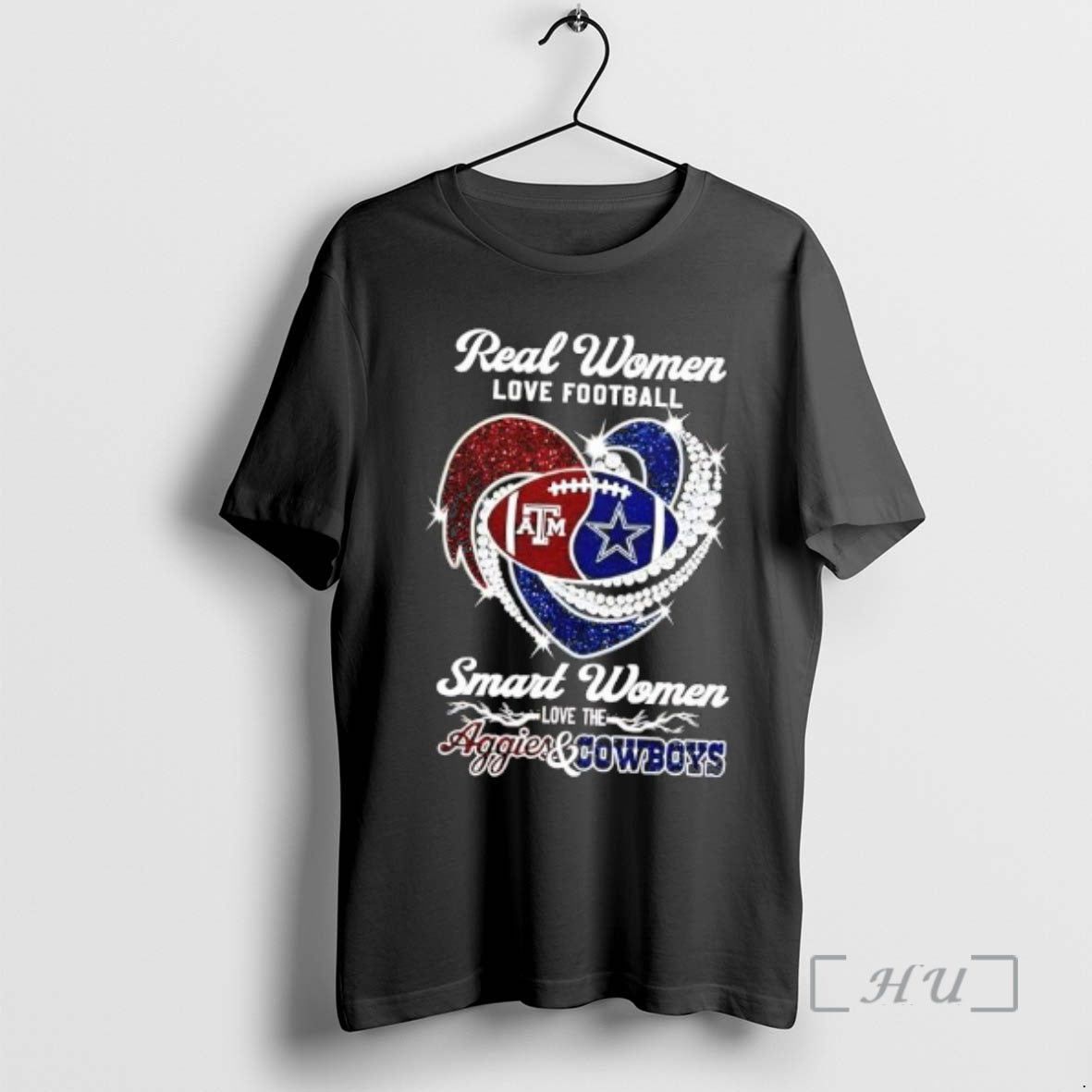 New Real Women Love Football Smart Women Love The Aggies Cowboys Premium T Shirts Sweater Hoodie, Sweatshirt | PureTeeCo.com