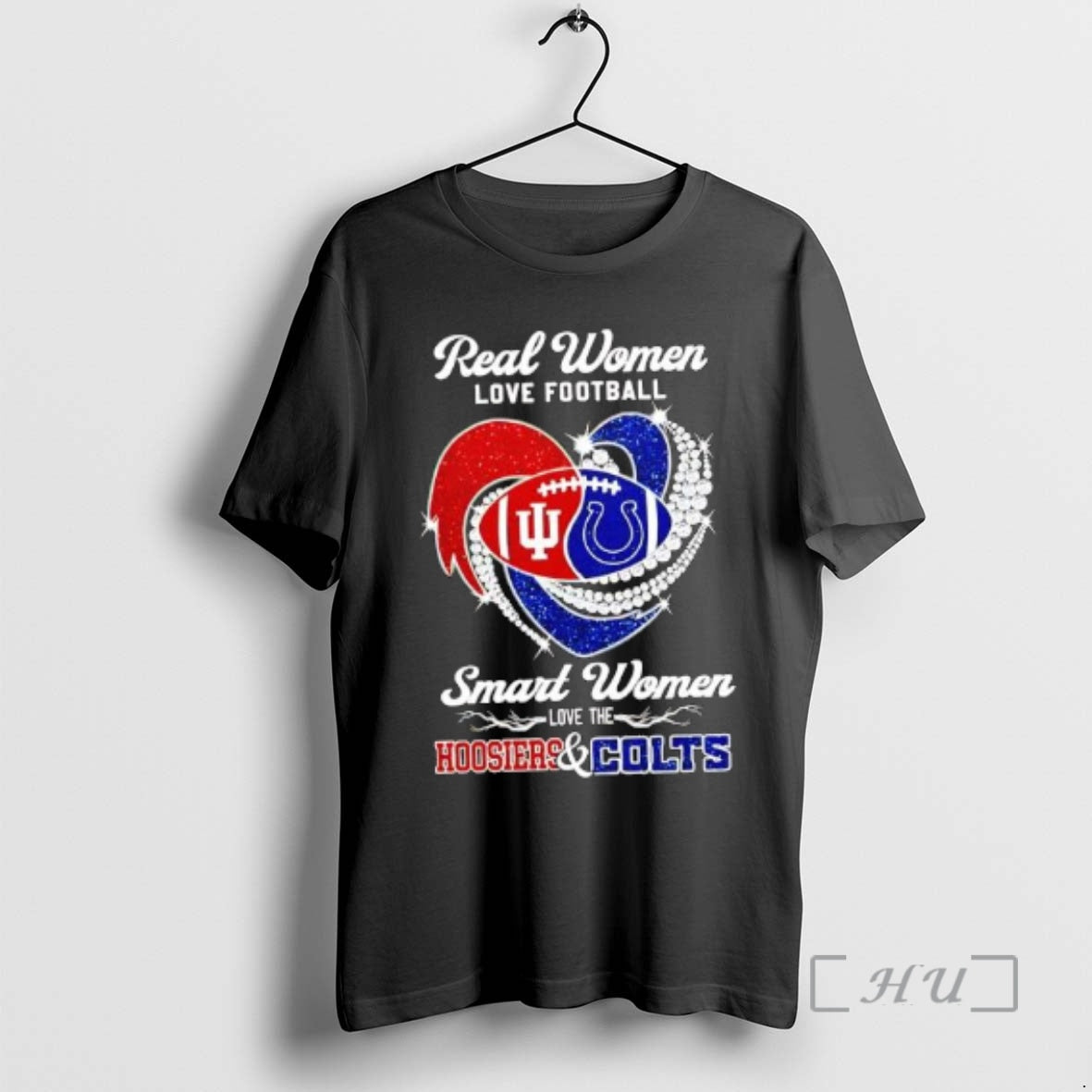 New Real Women Love Football Smart Women Love The Hoosiers Colts Premium T Shirts Sweater Hoodie, Sweatshirt | PureTeeCo.com
