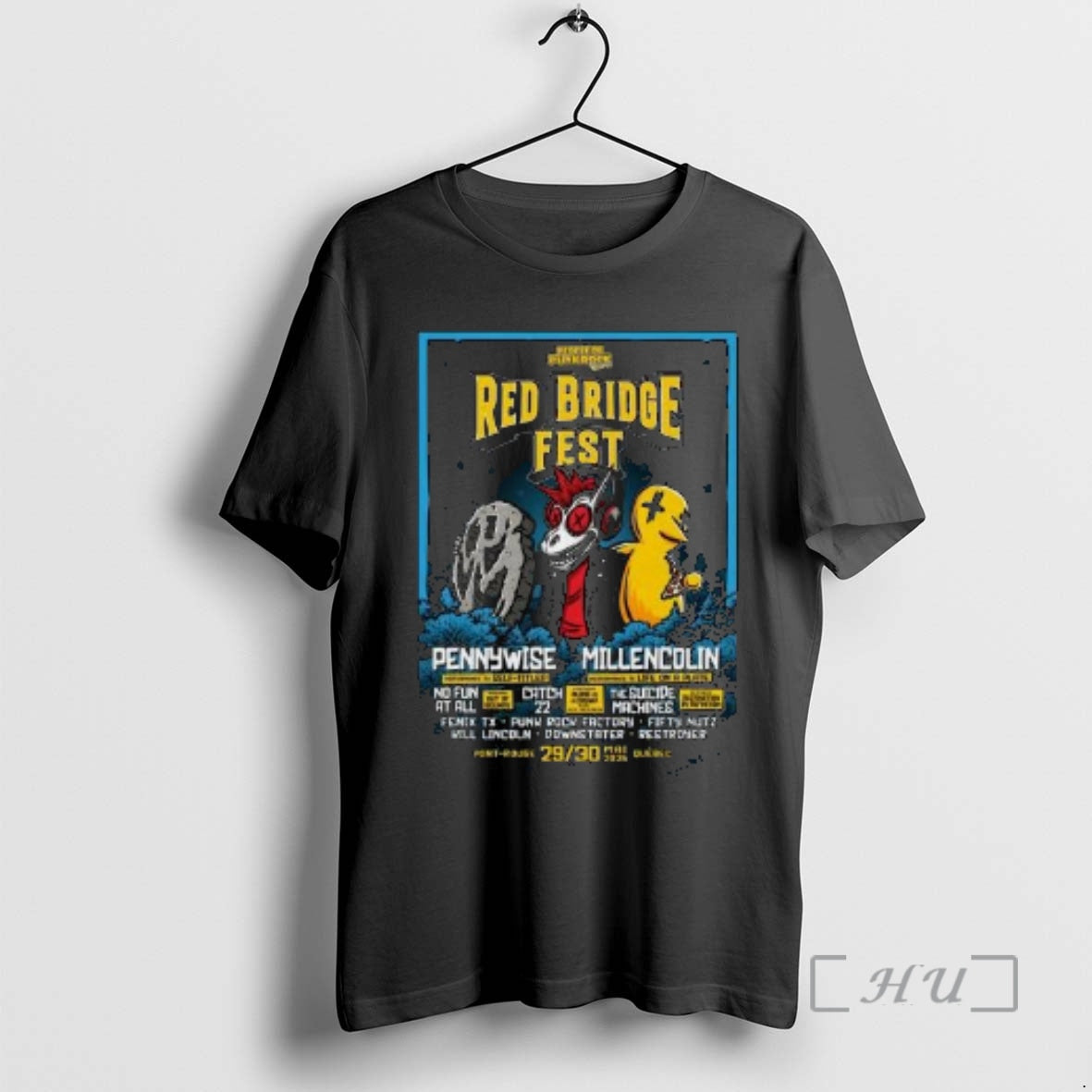 New Red Bridge Fest May 29 30 2026 Pont Rouge Quebec Circle Black Premium T-Shirts, Hoodie, Sweatshirt | PureTeeCo.com
