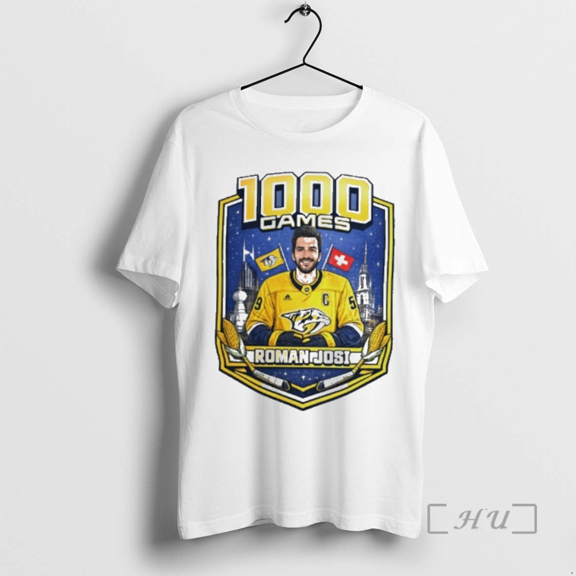 New Roman Josi Nhl Nashville Predators 1000 Games T-Shirts, Hoodie, Sweatshirt | PureTeeCo.com
