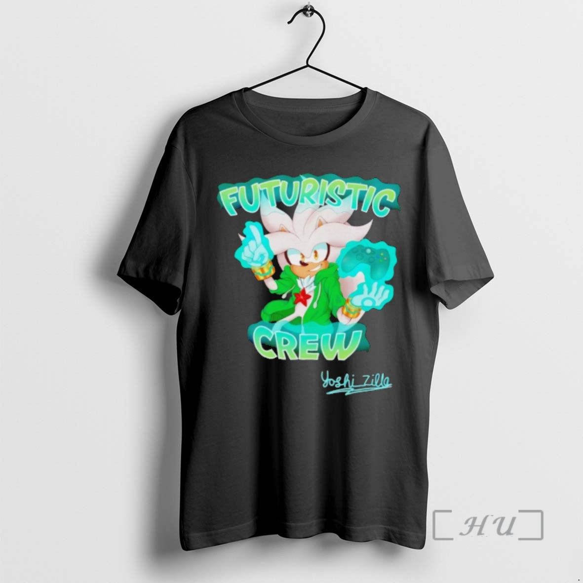 New Silver The Hedgehog Futuristic Crew T-Shirts, Hoodie, Sweatshirt | PureTeeCo.com
