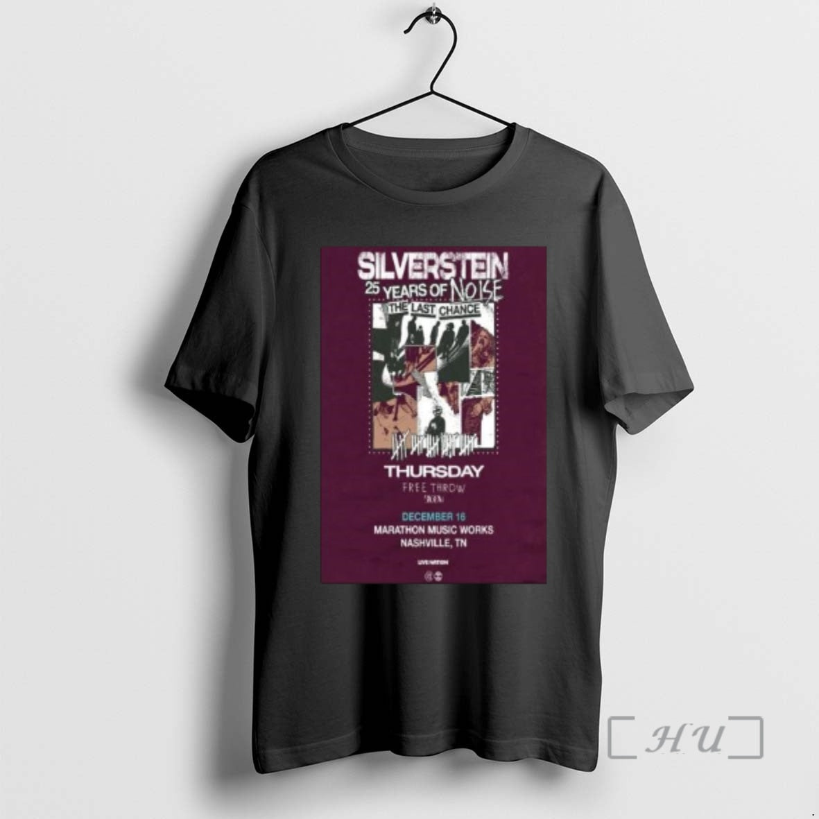 New Silverstein Marathon Music Works Dec 16 2025 Circle Black T-Shirts, Hoodie, Sweatshirt | PureTeeCo.com