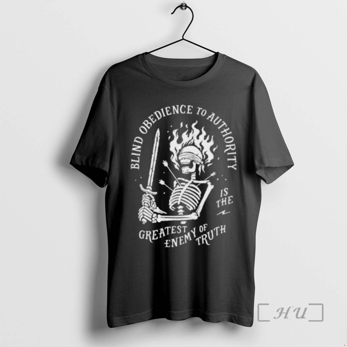 New Skeleton Blind Obedience To Authority Is The Greatest Enemy Of Truth Premium T Shirts Hoodie, Sweatshirt | PureTeeCo.com