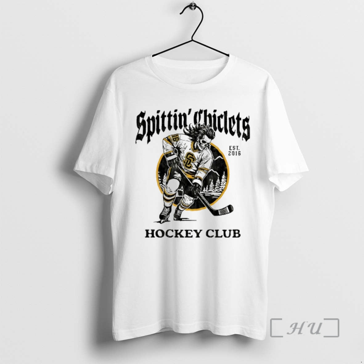New Spittin Chiclets Skullet Hockey Club Est 2016 T-Shirts, Hoodie, Sweatshirt | PureTeeCo.com