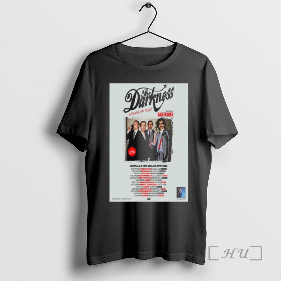 New The Darkness Australia New Zealand Tour 2026 T-Shirts, Hoodie, Sweatshirt | PureTeeCo.com
