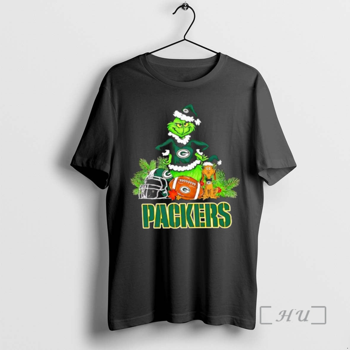New The Grinch And Max Green Bay Packers Christmas Helmet Items Premium T Shirts Sweater Hoodie, Sweatshirt | PureTeeCo.com