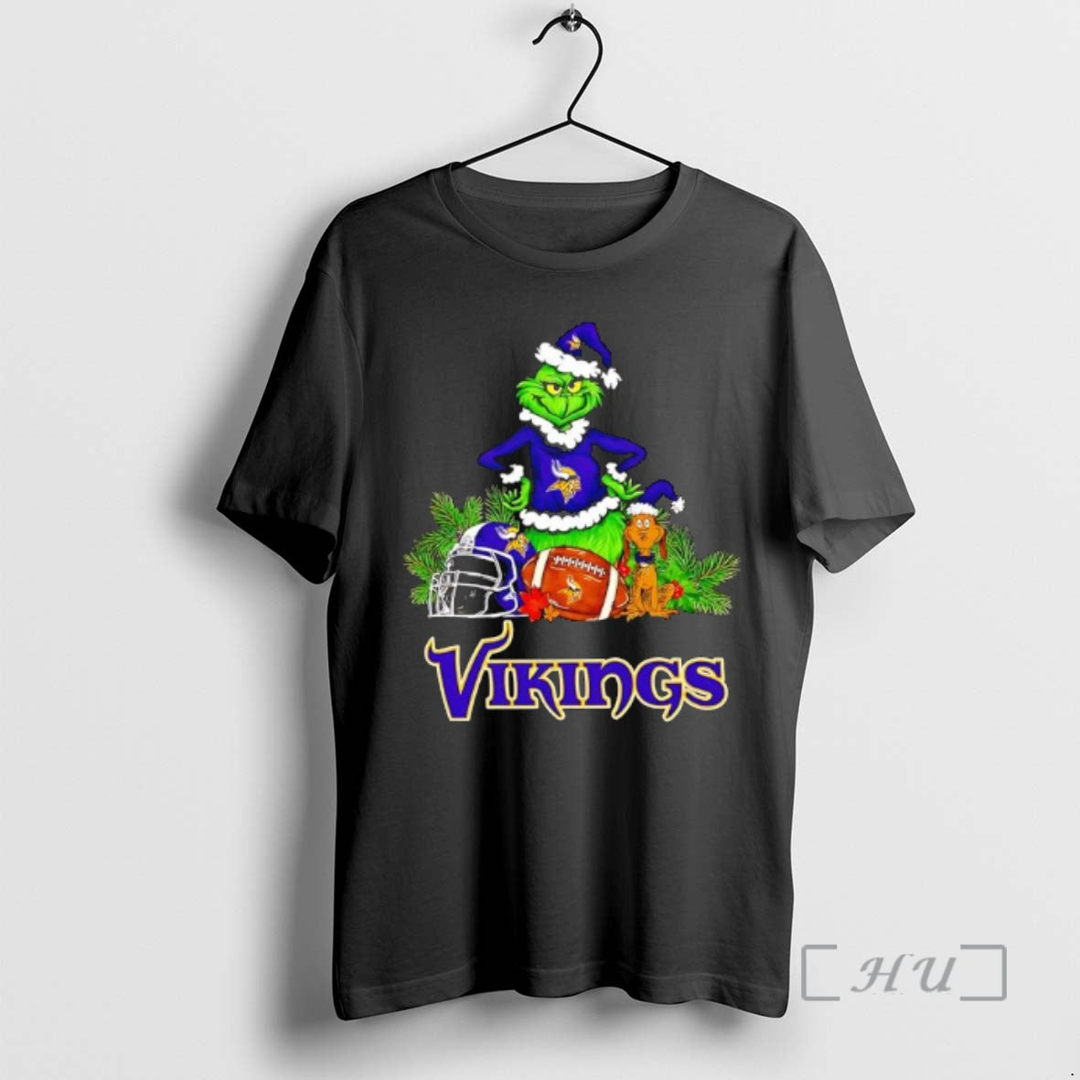 New The Grinch And Max Minnesota Vikings Christmas Helmet Items T-Shirts, Hoodie, Sweatshirt | PureTeeCo.com