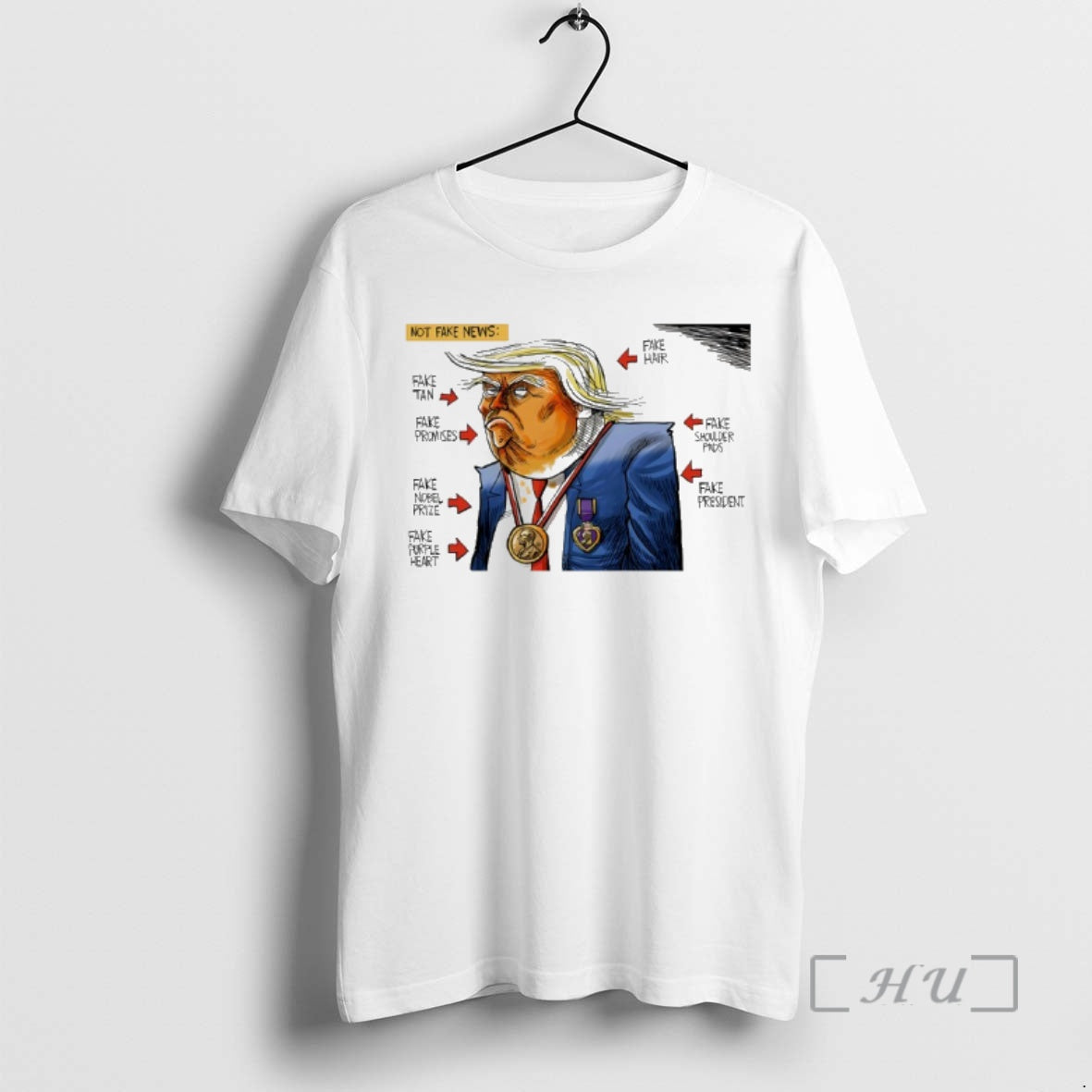 New Trump Not Fake News 2026 Fake Fan Fake Hair Fake Promises Meme Premium T-Shirts, Hoodie, Sweatshirt | PureTeeCo.com