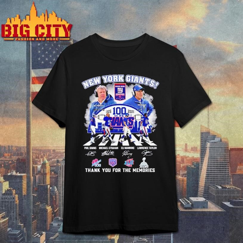 New York Giants 100th Thank You For The Memories Vintage Shirt