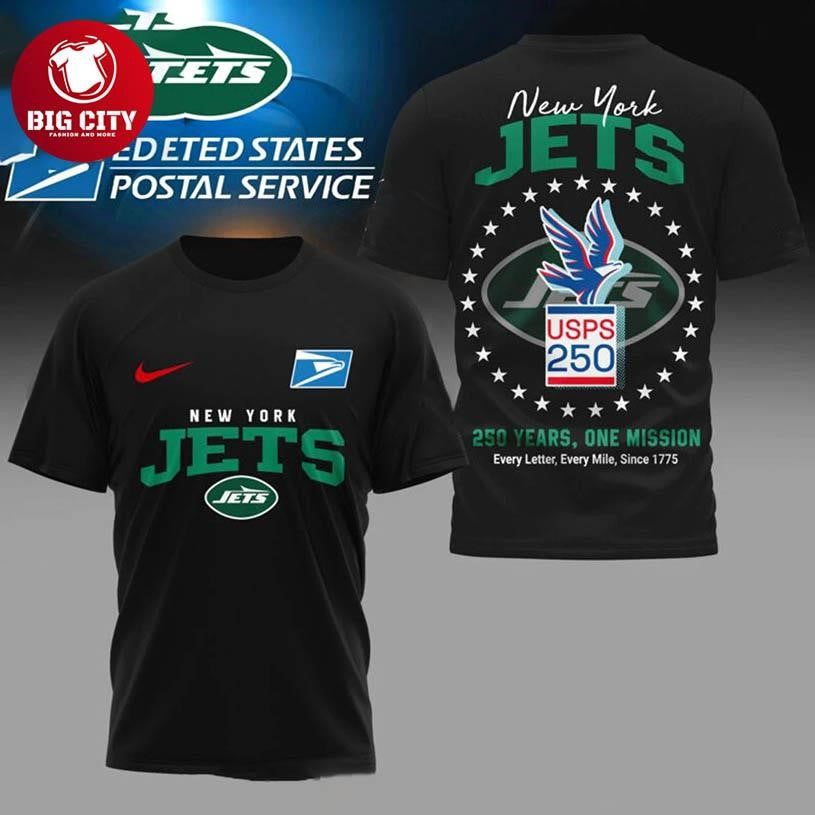 New York Jets United States Postal Service 250th Anniversary Two Sided Shirt