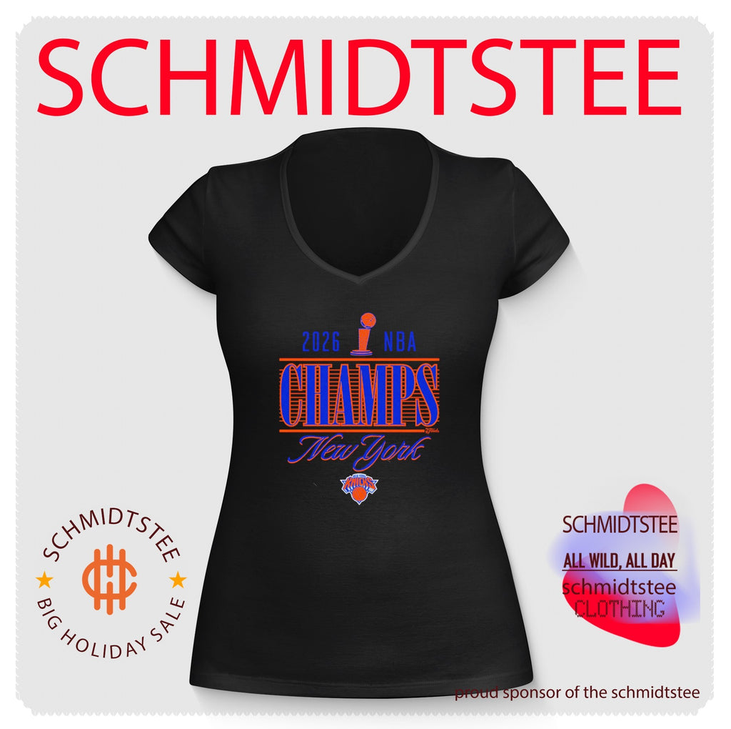 New York Knicks 2026 NBA Finals Champions Trophy Skyline T-Shirt