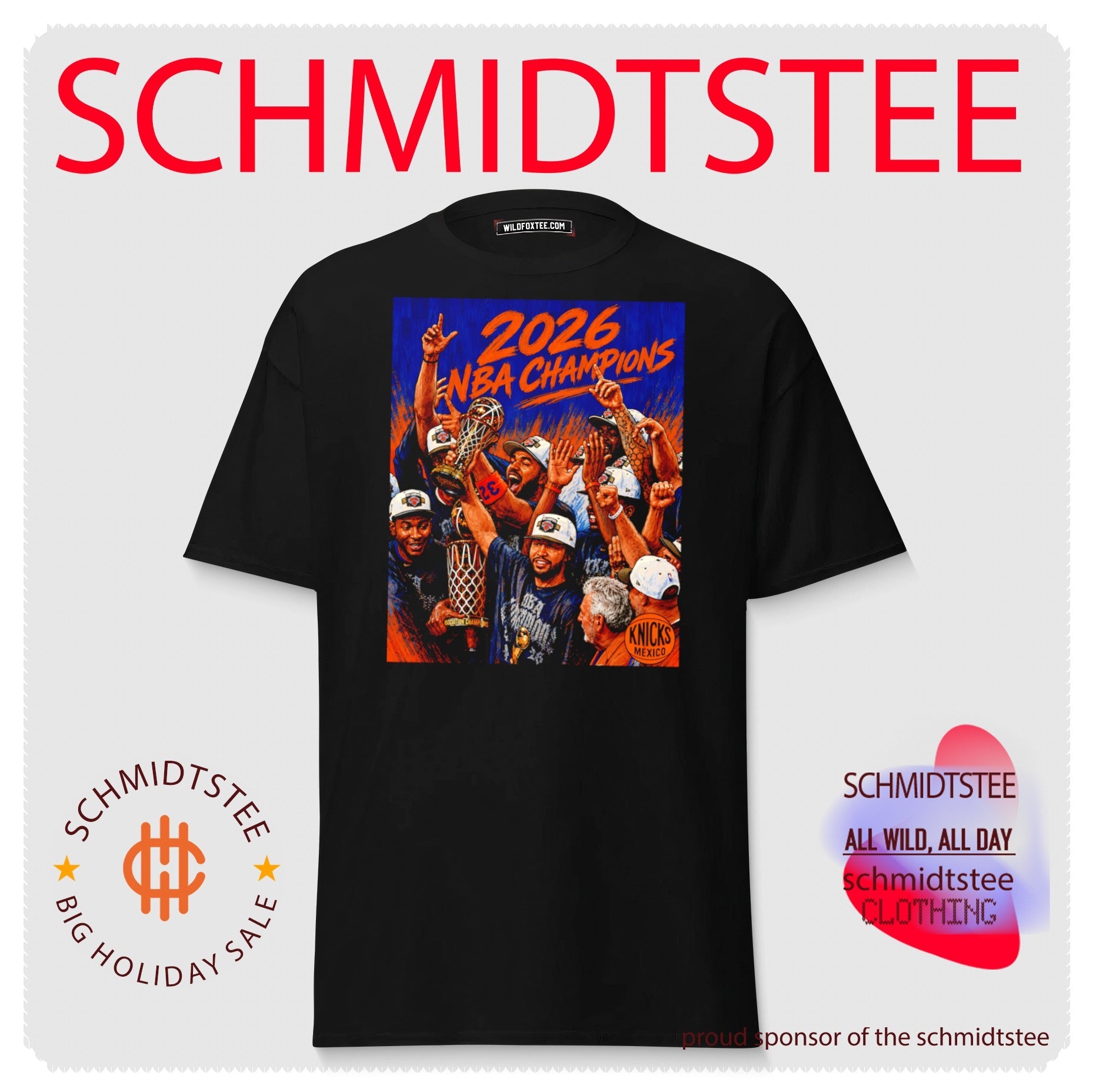 New York Knicks 2026 NBA World Champions celebration paint shirt