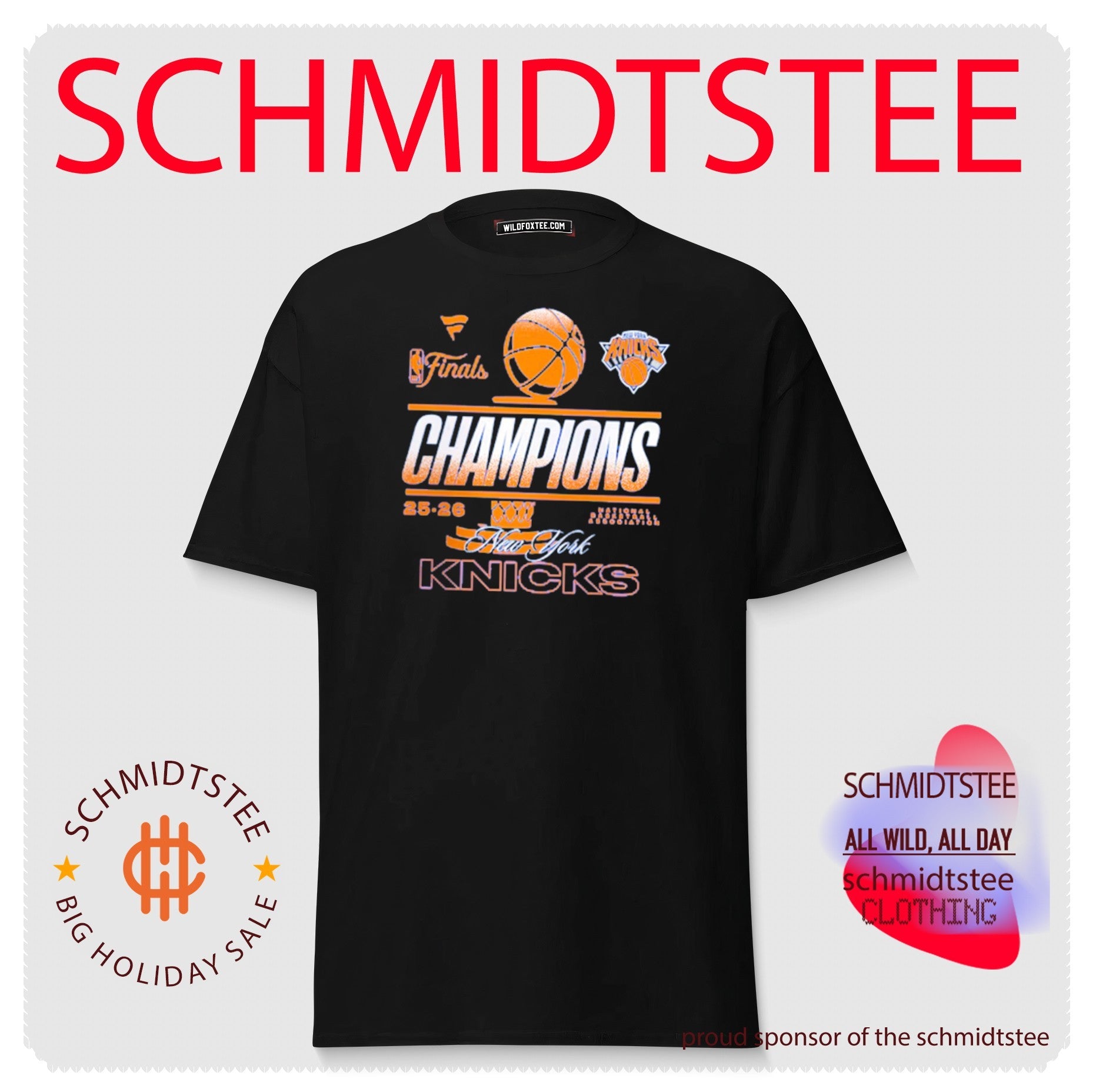 New York Knicks 25 26 NBA Finals Champions Trophy shirt