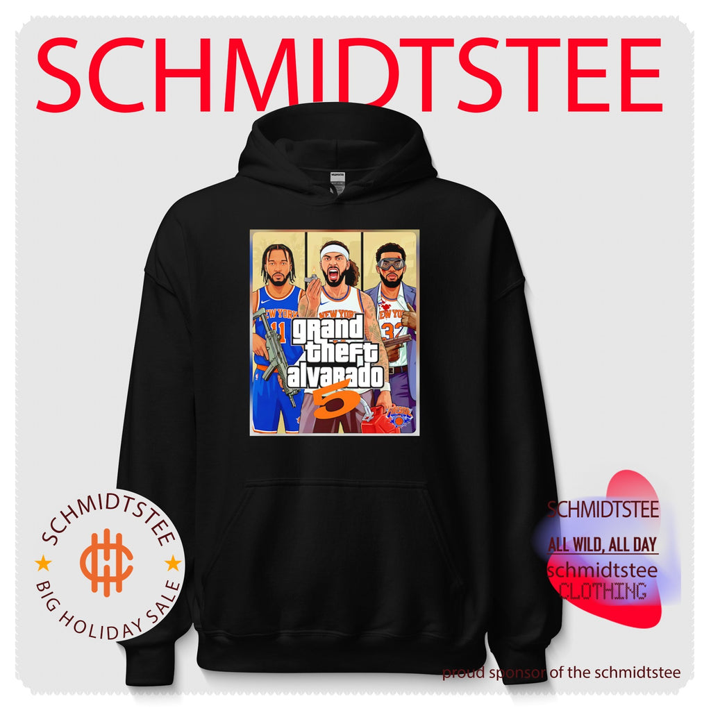 New York Knicks Grand Theft Alvarado parody shirt