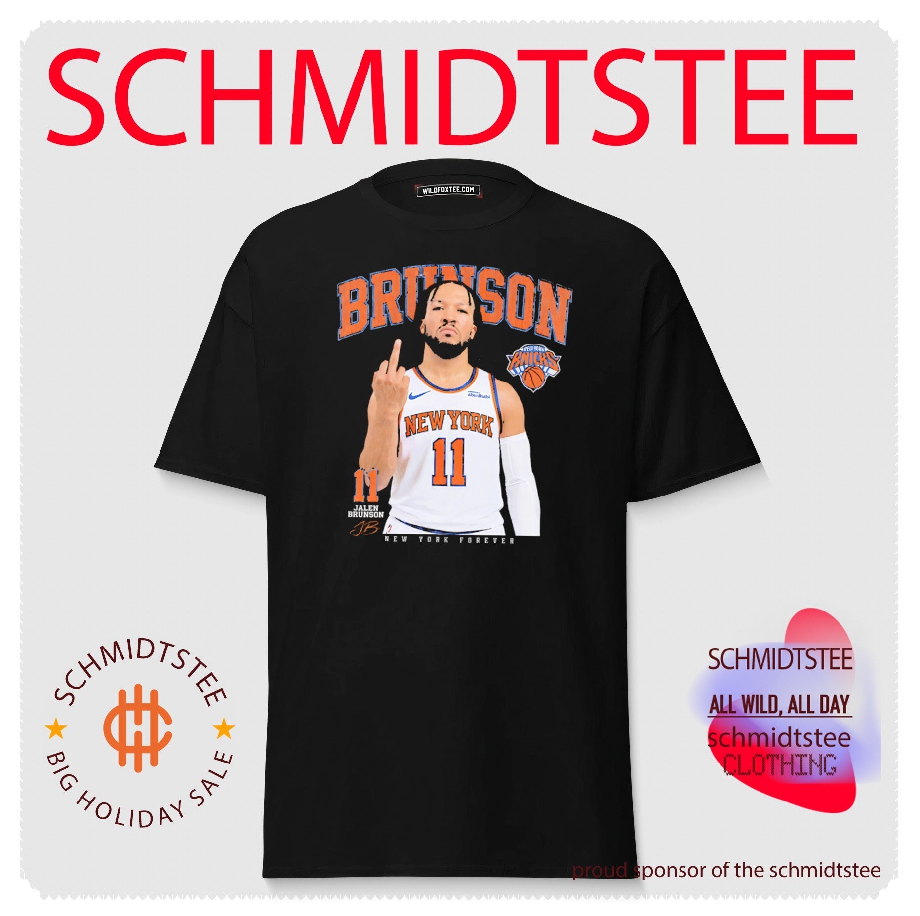 New York Knicks Jalen Brunson middle finger signature shirt