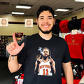 New York Knicks Jalen Brunson smoking cigar middle finger shirt