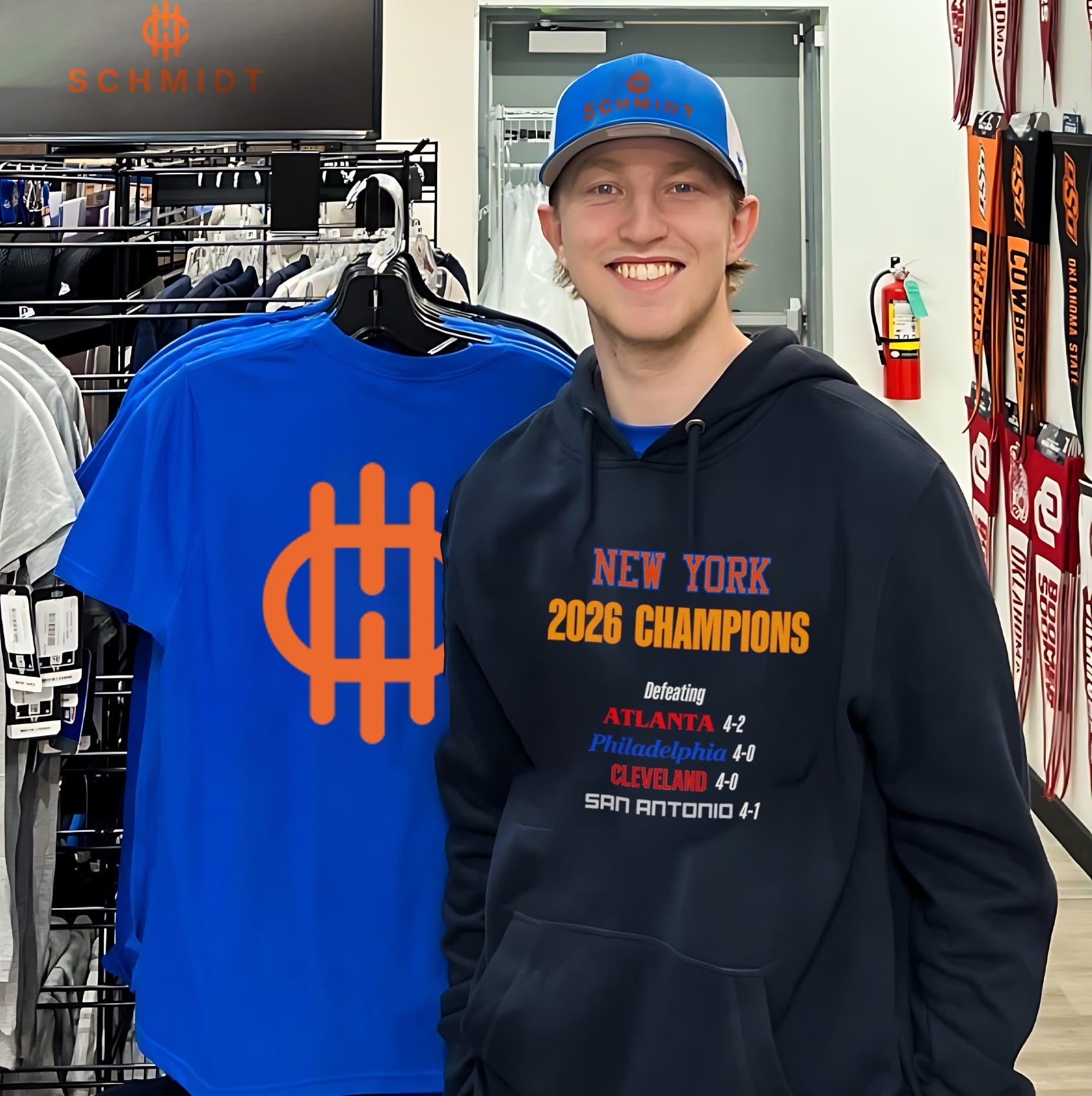 New York Knicks NBA World Champions 2026 team score shirt