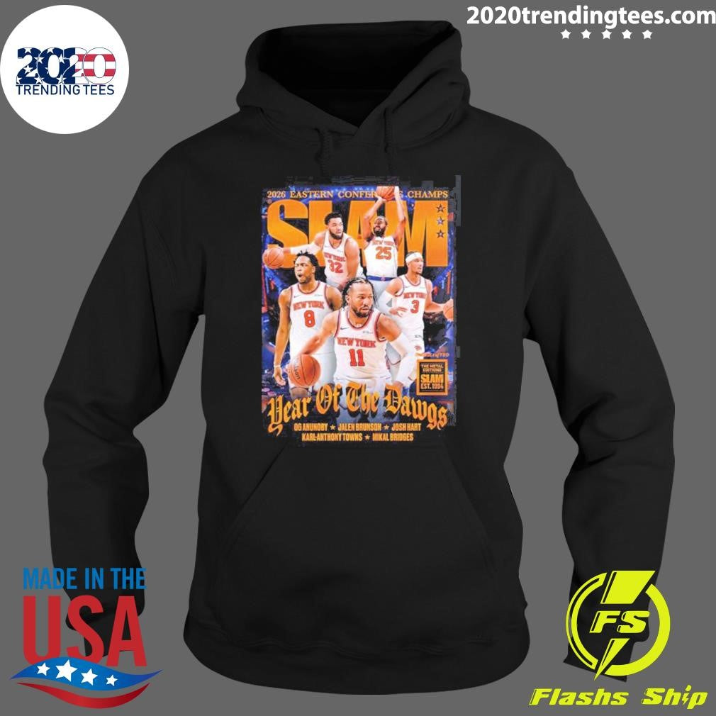 New York Knicks SLAM 262 Year Of The Dawgs 2026 Eastern Conference Champs Magazine Cover Shirt