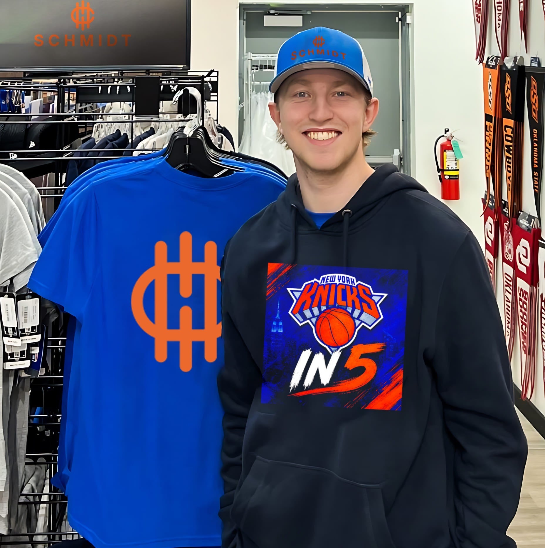 New York Knicks in 5 logo shirt