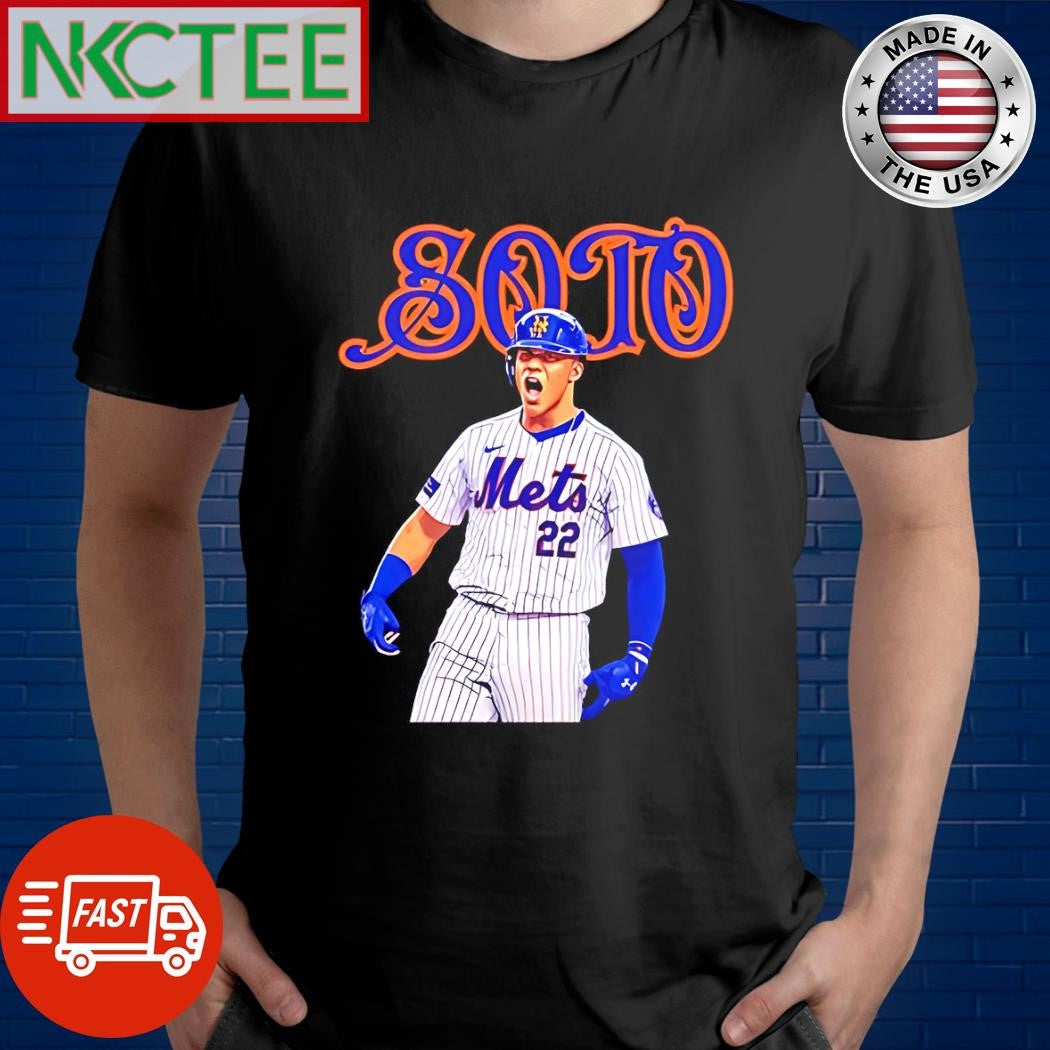 New York Mets 22 Juan Soto celebration photo shirt