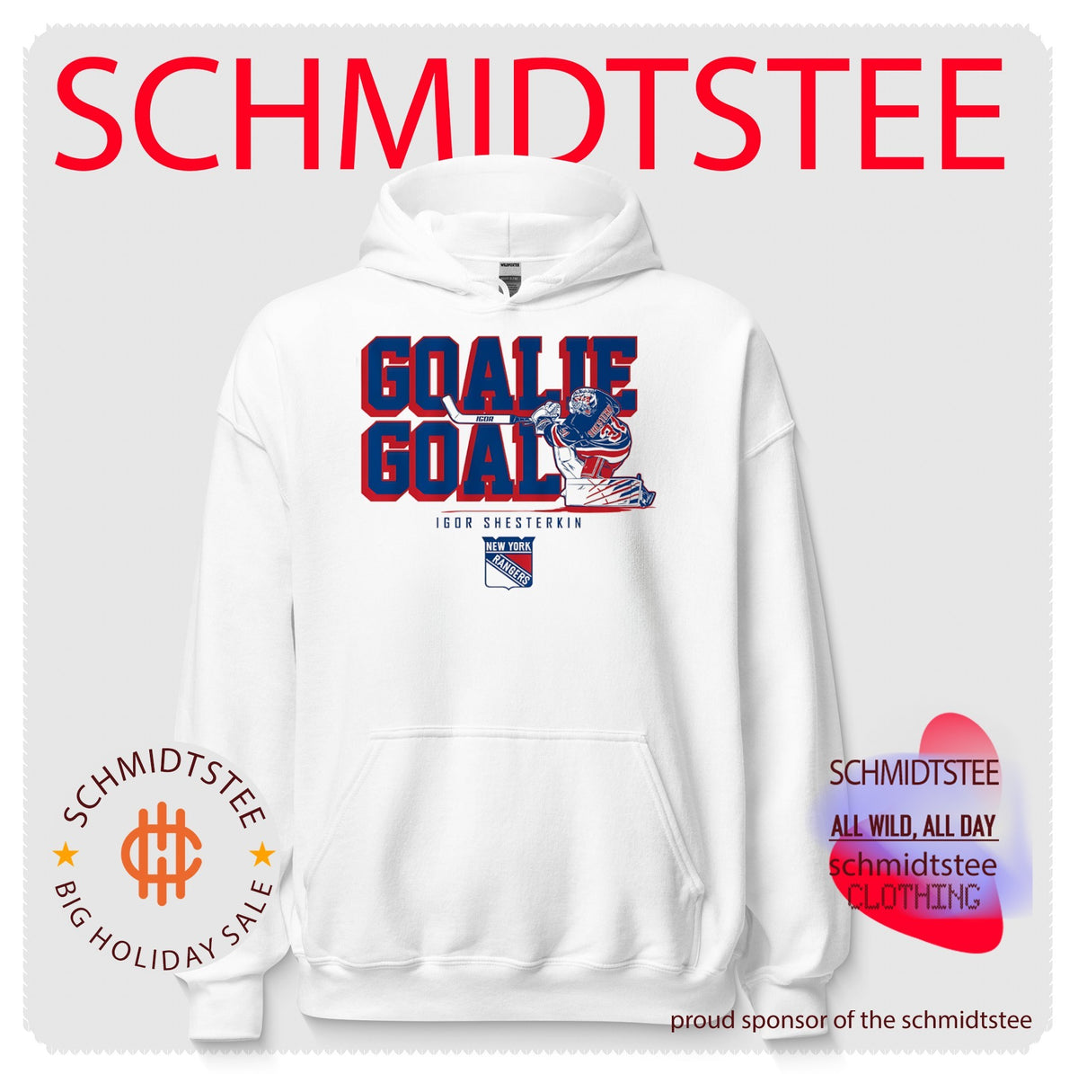 New York Rangers Igor Shesterkin Goalie Goal illustration shirt
