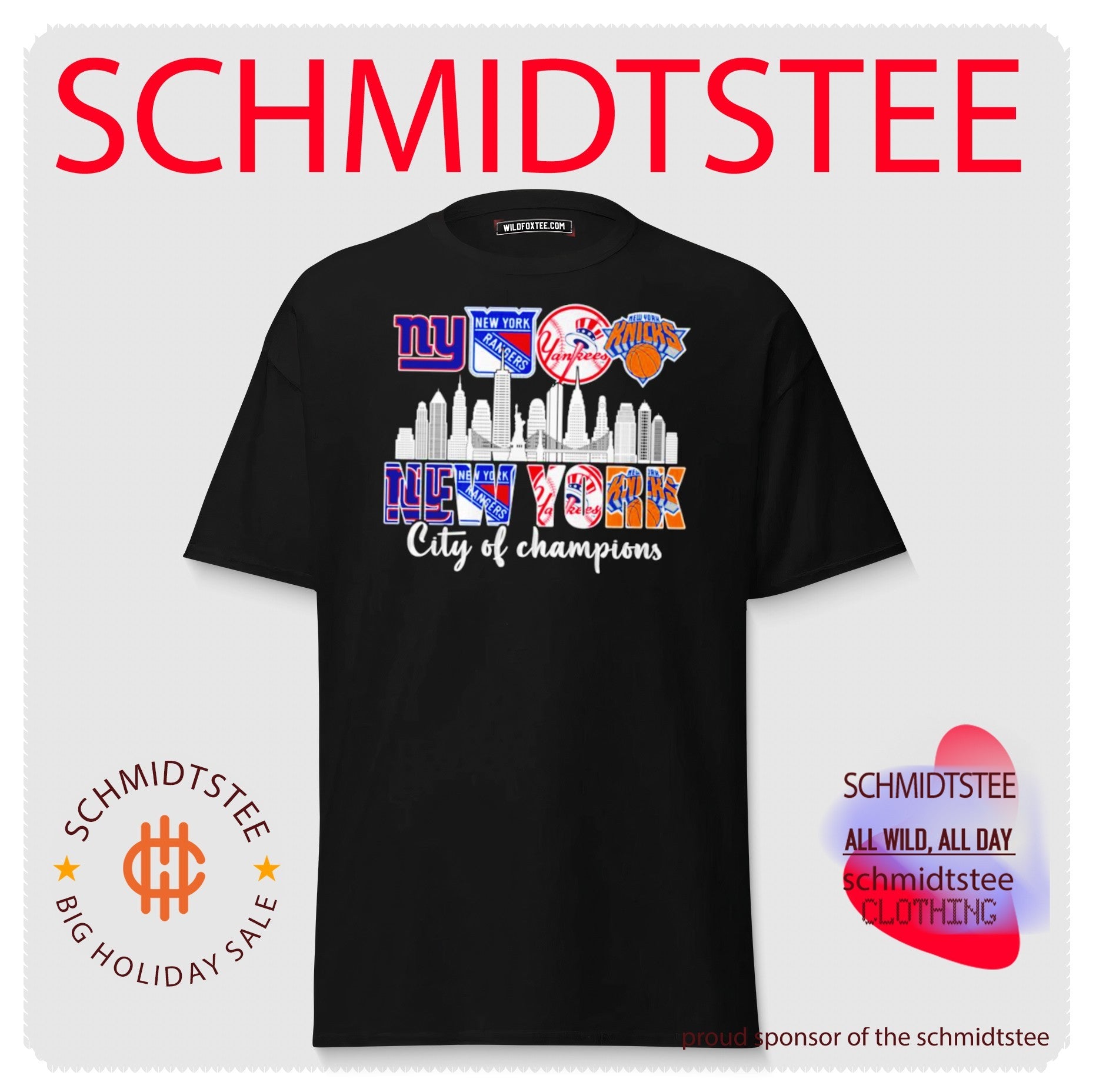 New York Sports City of Champions skyline shirt