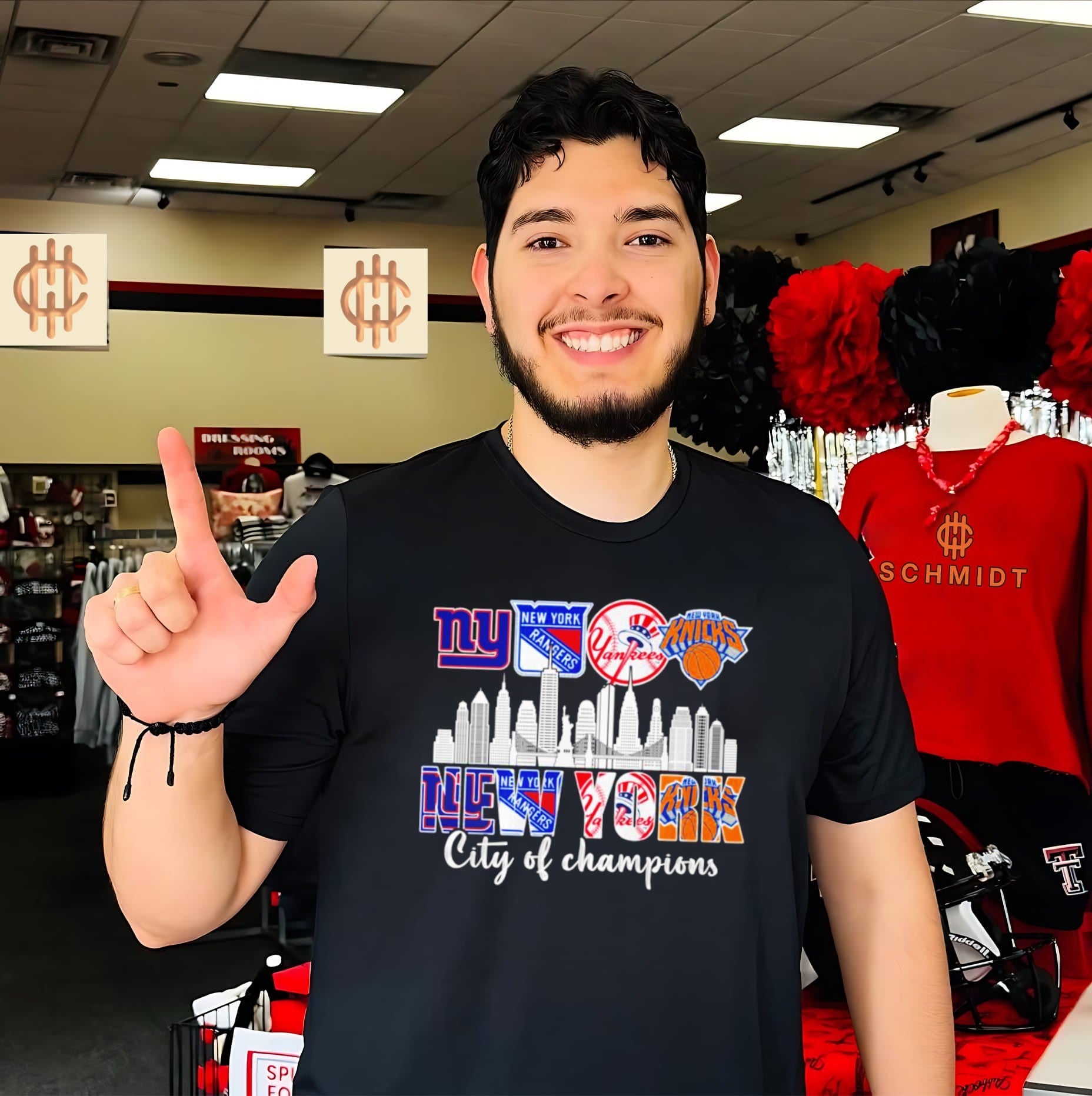New York Sports City of Champions skyline shirt