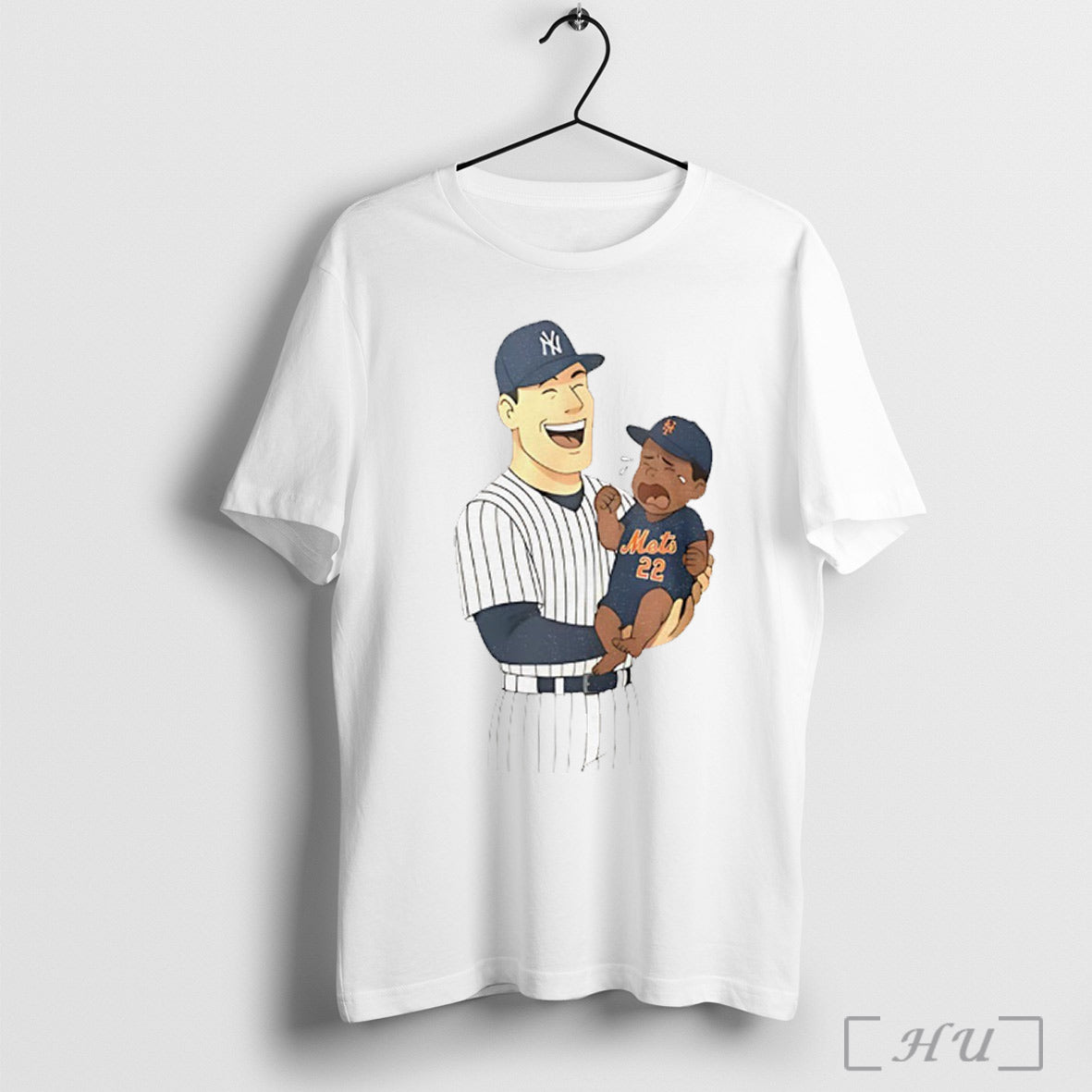 New York Yankees Aaron Judge Carrying New York Mets Juan Soto Crying T Shirt Sweatshirt Hoodie | PureTeeCo.com