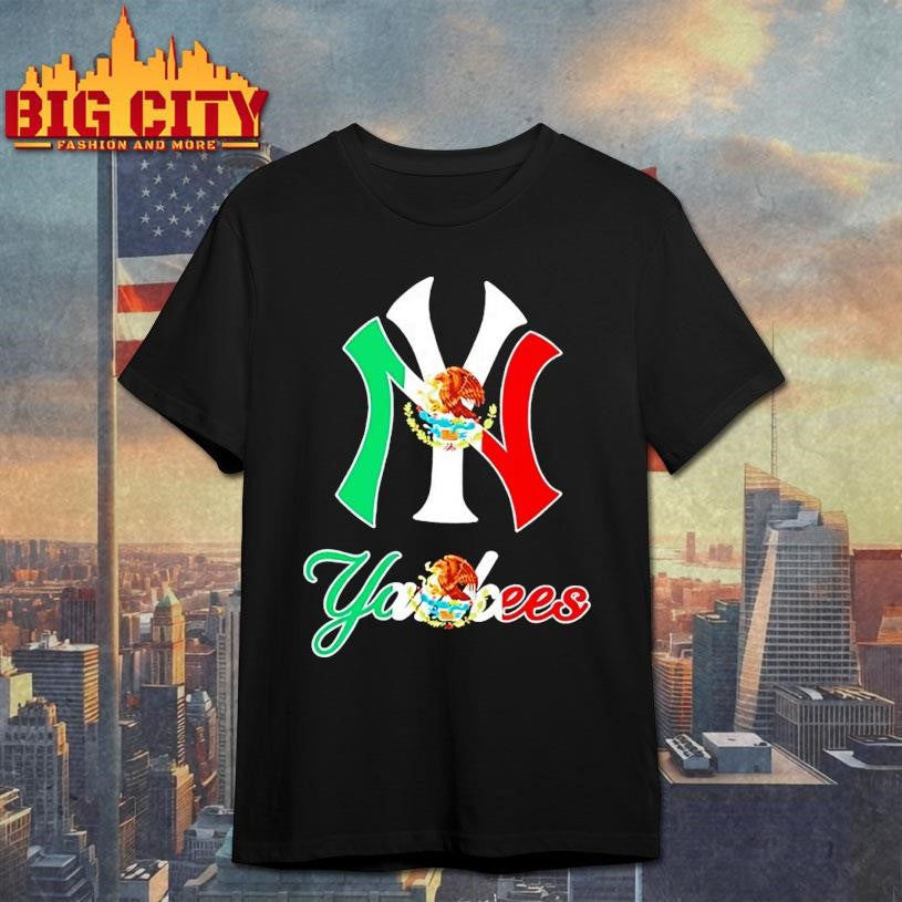 New York Yankees Baseball X Mexican Flag Shirt