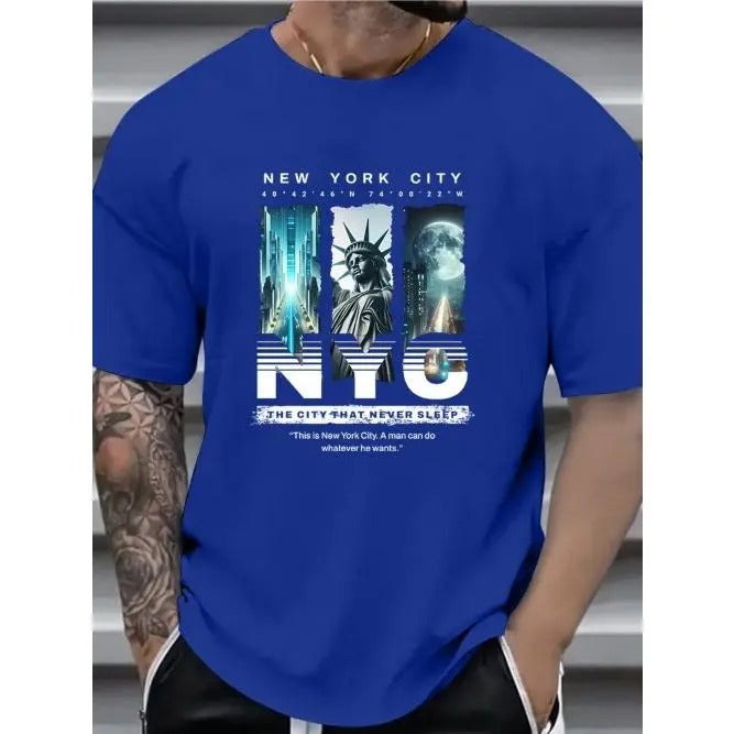 New york city print tree shirt, Tees for Men, Casual Short Sleeve T-shirt for summer Made in USA Hoodie, Sweatshirt